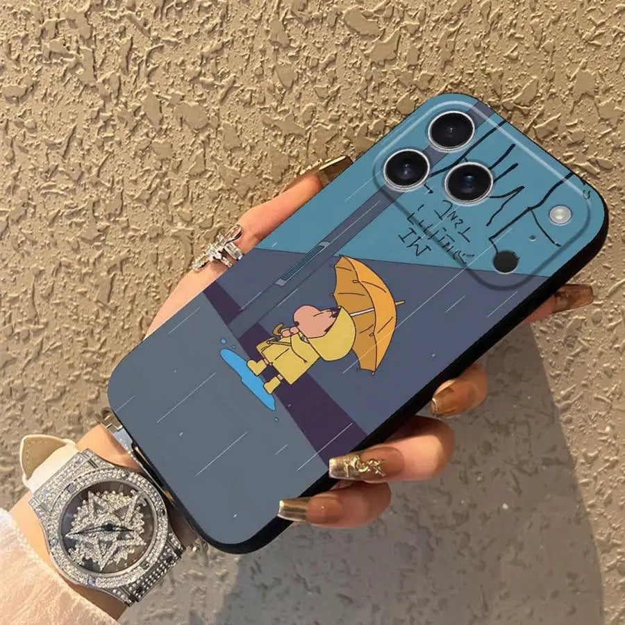 Funda Phone Cover Case for Apple iPhone 17 Pro Max 16 14 13 11 15 Pro 7 8 Air 12 XR XS MAX Cool Cra-yons Shin-chans