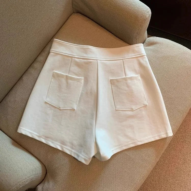 2026 Women's Summer Black Shorts, Thin Breathable High Waist Slim-fit A-line Stretchy Hot Pants for Y2K