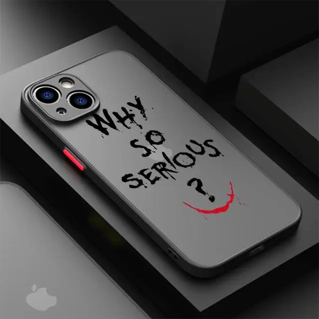 Cool Joker Phone Case For iPhone 16 15 14 13 12 11 Pro Max XS X XR 7 8 SE Transparent Back Cover