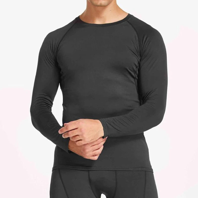 Autumn Winter Compression Shirt Long Sleeve Casual Slim T Shirts For Men Quick Dry Football Tops Gym Sport T Shirt Man Clothing