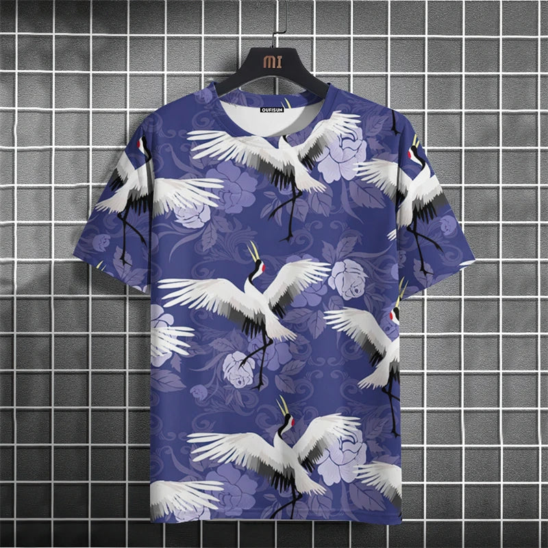 Fashion Japanese Ukiyo-e Graphic T Shirts For Men Trend Summer Short Sleeve 3D Printed T-shirts Loose Harajuku Y2k Tees Tops