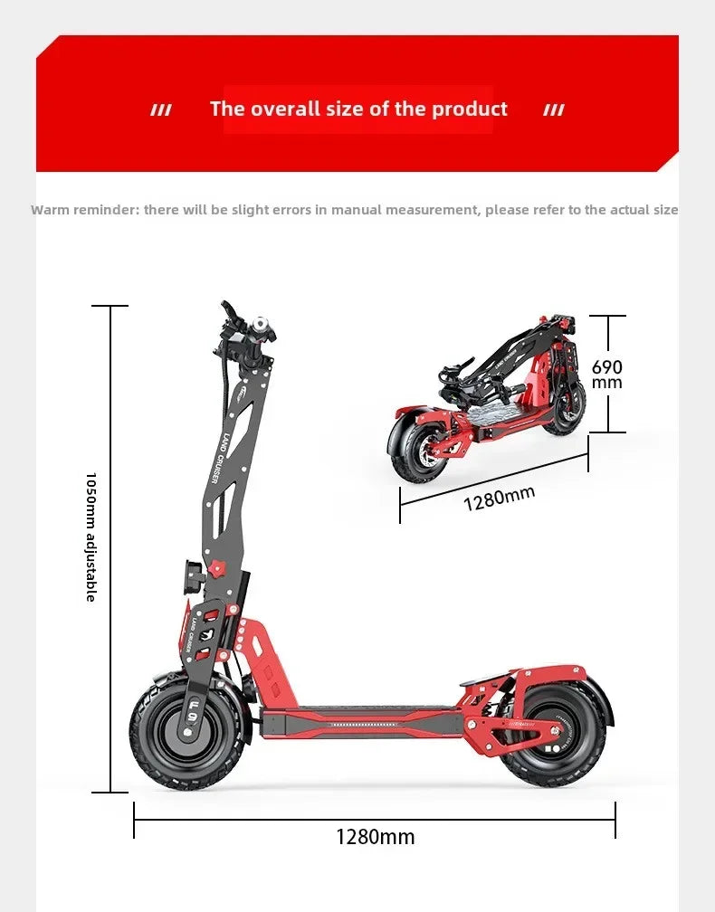 Q27 electric scooter 1000W motor 48V30AH battery folding electric scooter adult off-road electric scooter