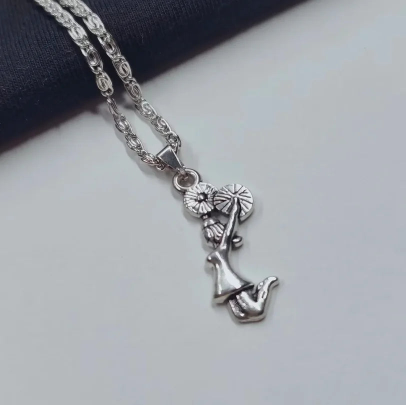 1pcs Hockey Basketball Volleyball Racquet Hat Necklace 45cm Stainless Steel Chain Women Sports Jewelry Wholesale Sales