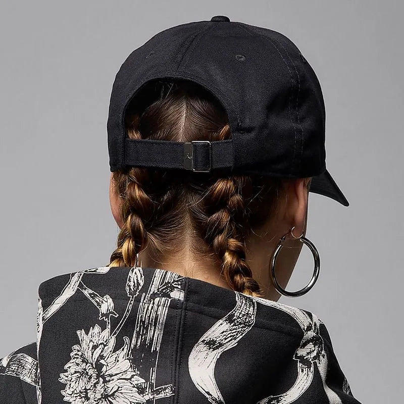 Jordan Brand Logo Design Cotton Baseball Cap Unisex Couple Style Black Hq1963-010