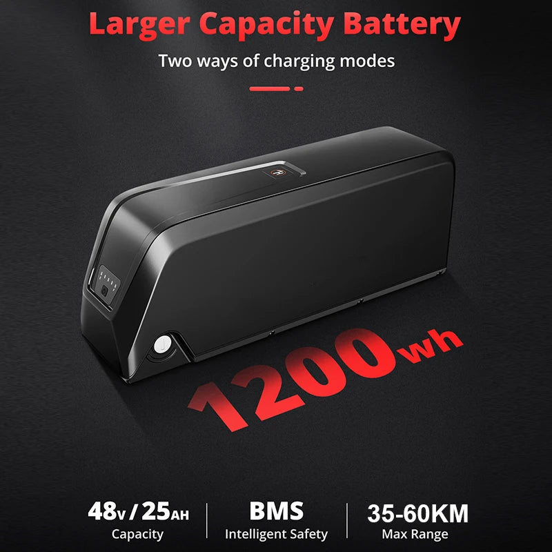 HiQiS S8 electric bike power motor 25KMH 48V 25AH dual suspension 20inch fat tires long range 50KM e-bike for adults