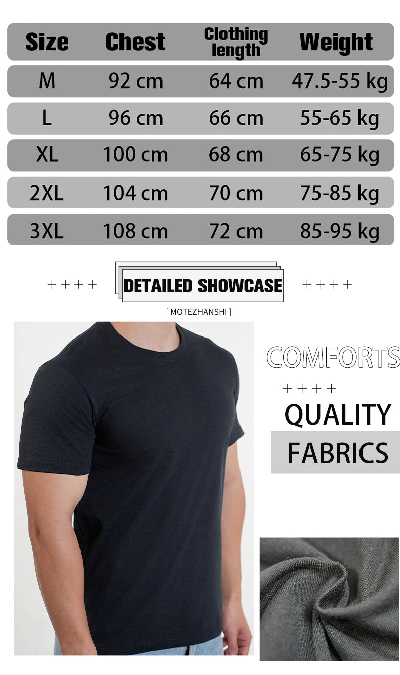 Men Women O Neck T-shirt High Qualtity Cotton Tee Solid Color Short Sleeved T Shirts Black White Breathable Clothing Couple Tops