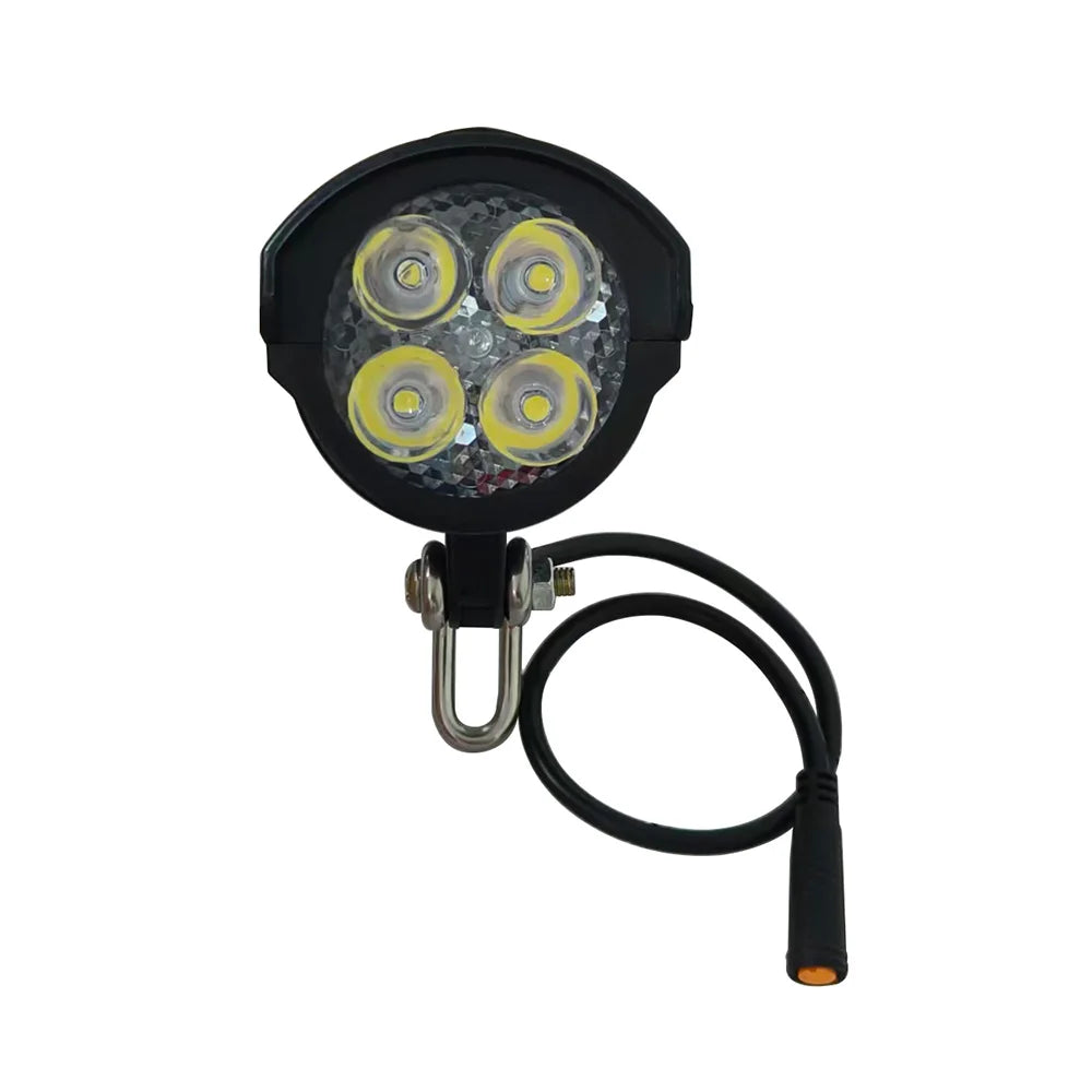 Ebike LED Light Electric Bike Headlight Kit Front Rear Lamp with Horn 36V 48V Mountain Bike Accessories Bicycle Lights
