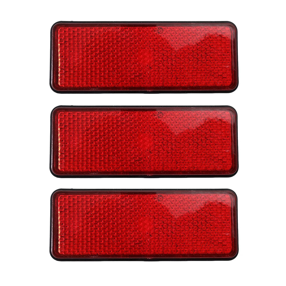 Universal Rectangular Safety Reflectors Warning Plates for Motorcycle Bike E-Scooter Helmet Night Riding Safety Reflector