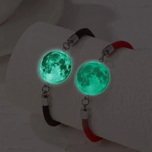 Romantic Luminous Sun Moon Couple Bracelets for Women Men Handmade Braided Rope Matching Bracelet Charms Lover  Jewelry Gifts