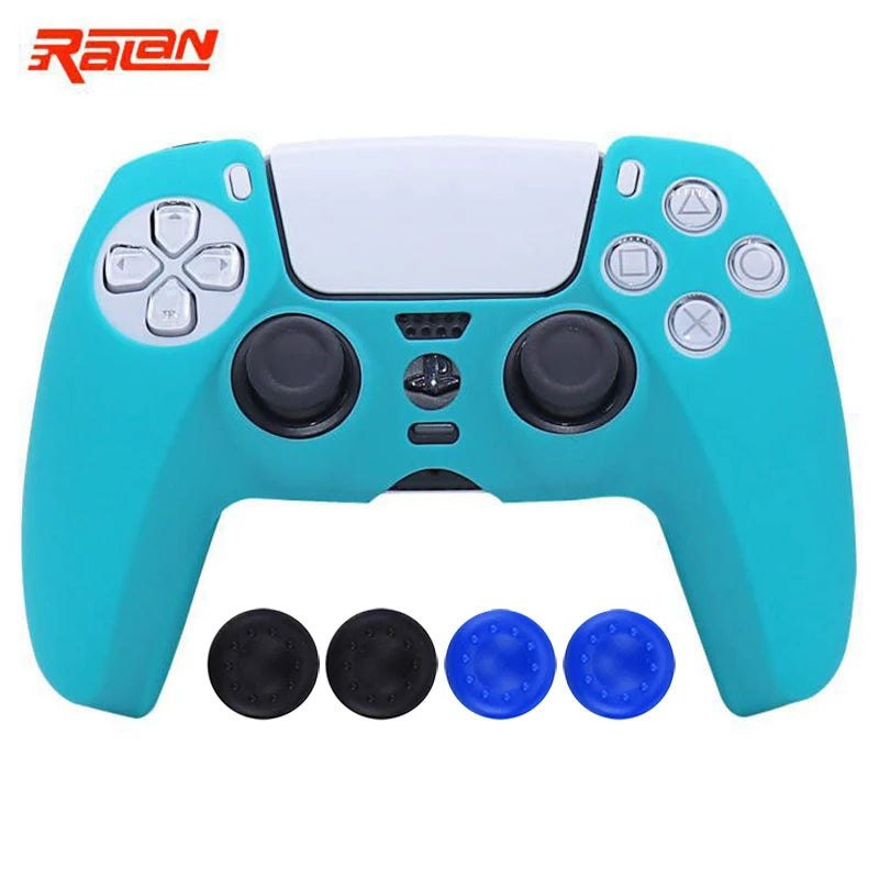 Soft Silicon Protective Case Cover For Playstation 5 Controller Skin Cases For PS5 Gamepad Controle Controller Games Accessories