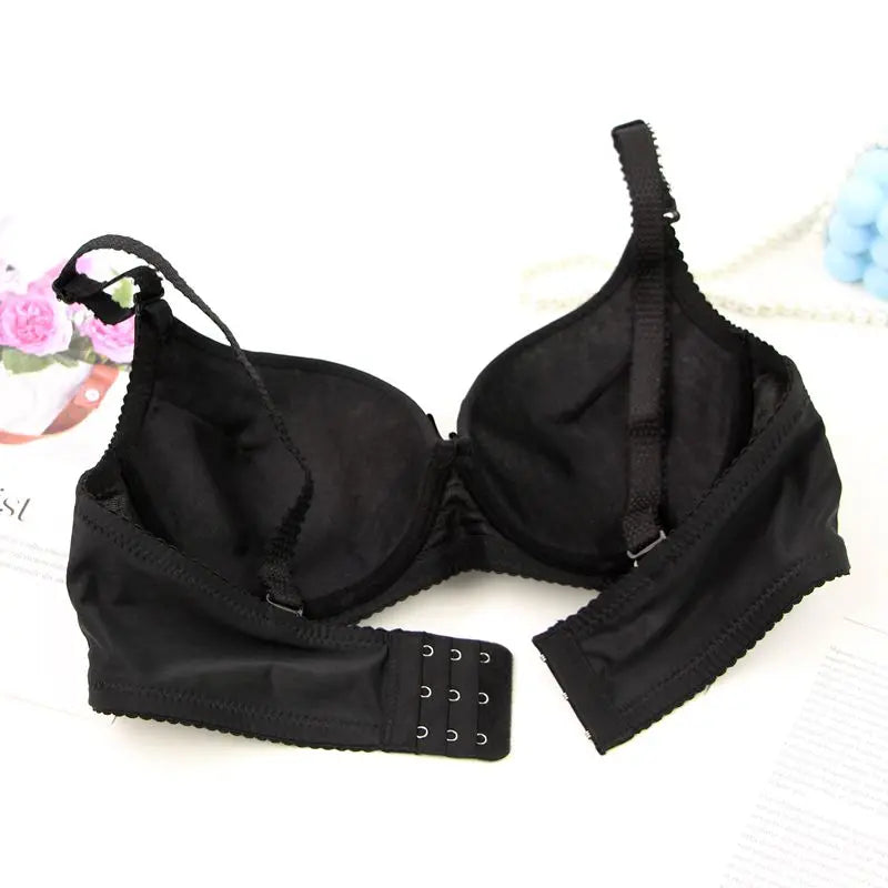 2025 New Sexy Plus Size Bras Bow Sweat Absorption Underwear For Women Solid Smooth Seamless Breathable ABC Cup Lingerie