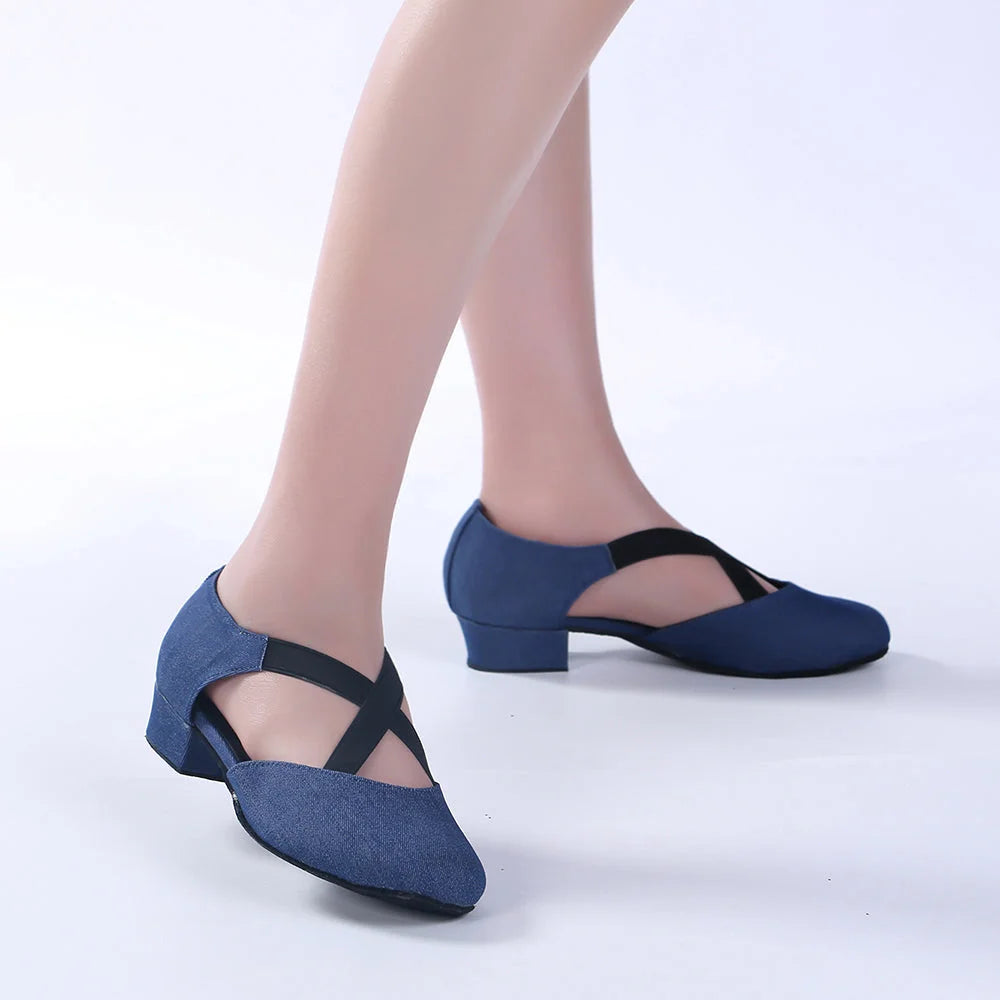 LOOGTSHON Latin water platform dancing shoes woman fashion shoes  Heels 3.5CM Jazz Shoes heels for girls  ladies evening dress