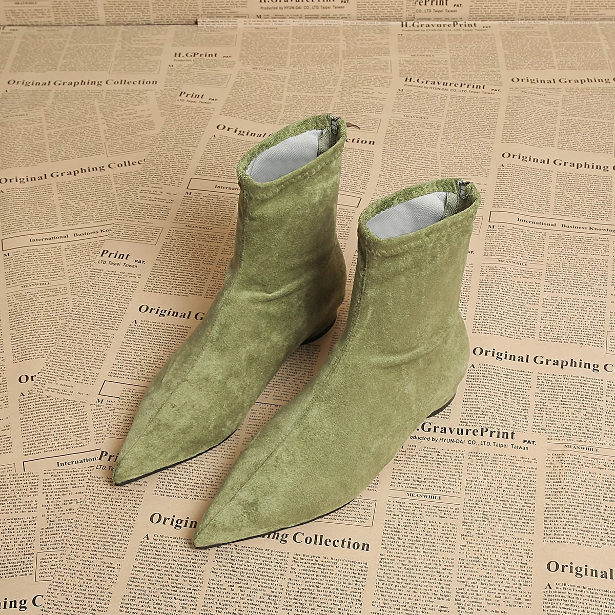2025 Autumn Suede Warm Casual Women's Ankle Boots Comfortable and Elegant Pointed Toe Party Low Heel New Women's High Heels
