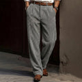 Spring and Autumn Men's Corduroy Pants - New Streetwear Style - Stretch-Fit Casual Striped Trousers - Fashionable Business Pants