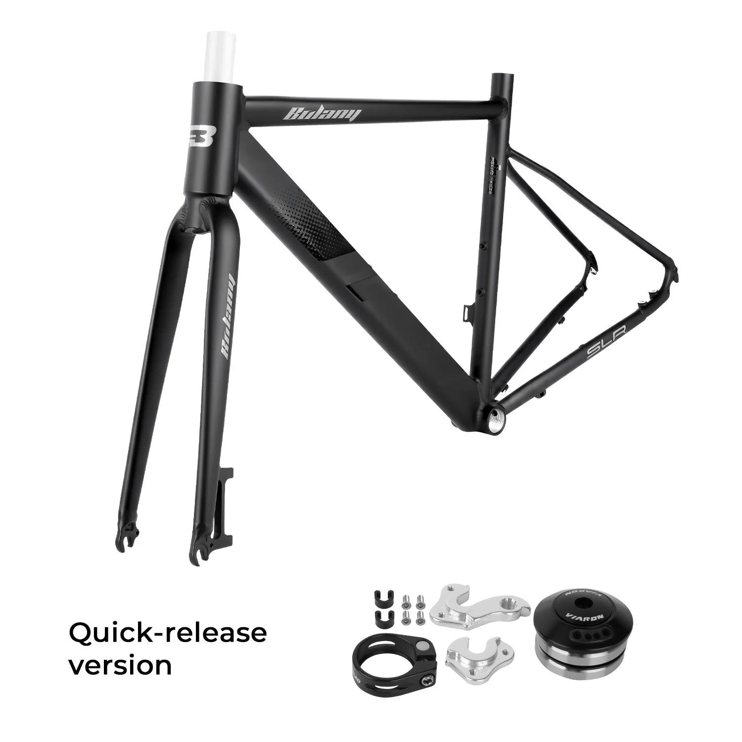BOLANY Road Bike Frame Internal Cable Routing Disc Brake Compatible 10x135mm Quick Release Aluminum Alloy Road Bicycle Frame