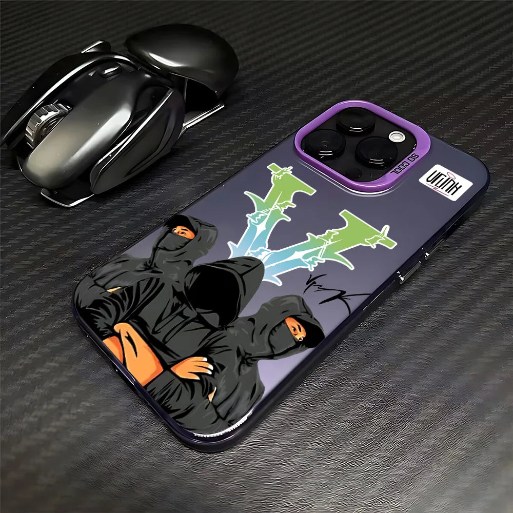 Streetwear Vlone Style Case For iPhone 17 16 15 14 13 12 11 Pro Max Plus Hip Hop Goggles Man Cool Graphic Shockproof Soft Cover