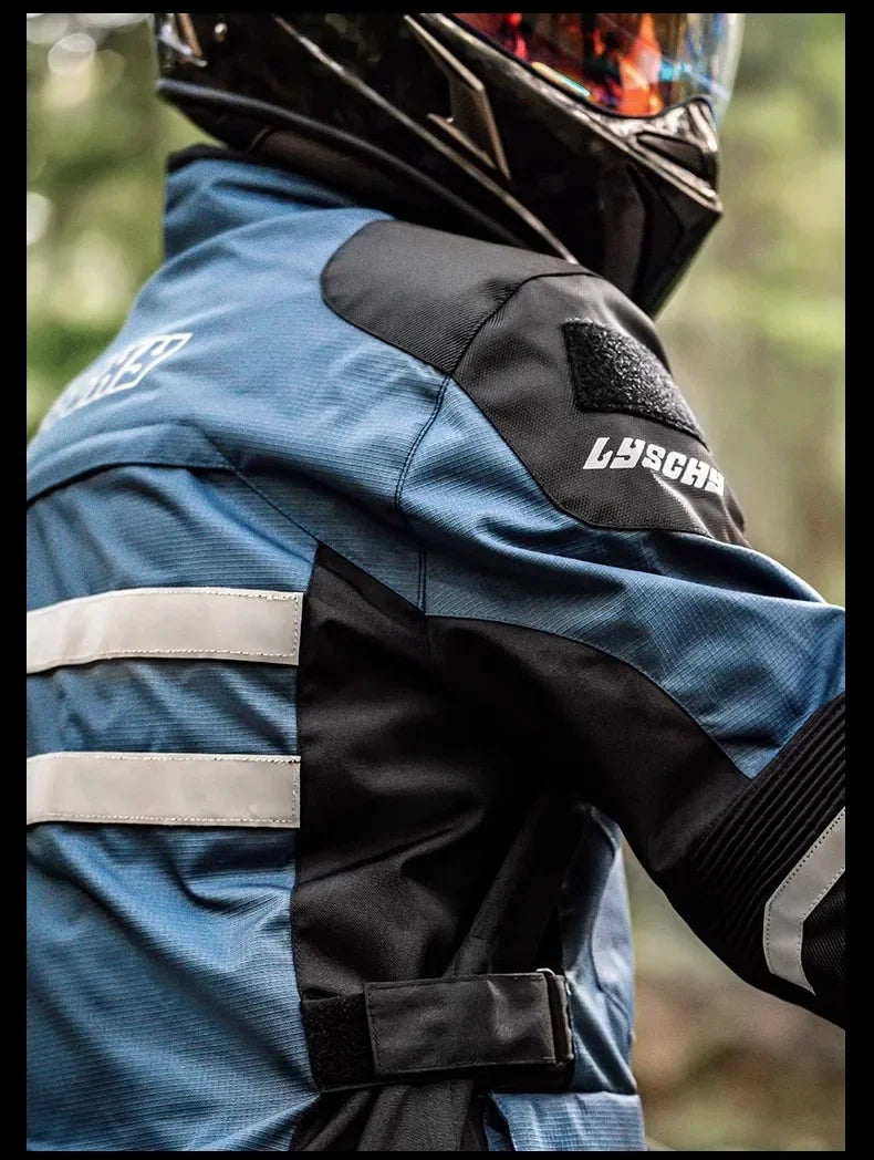 LYSCHY Motocross Jacket Pants Winter Warm Waterproof Motorcycle Riding Jacket Men Women Outdoor Off-Road Motorbike Rally Jacket