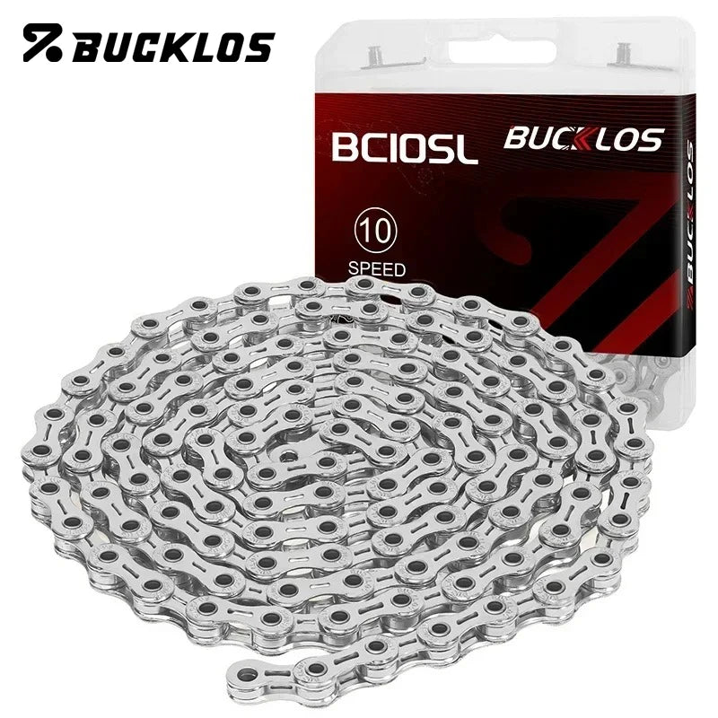 BUCKLOS MTB Road Bike Chain 8/9/10/11/12 Speed Bicycle Chains Universal EL/SL Road Bike Chain Gold/Silver Chains Bicycle Part