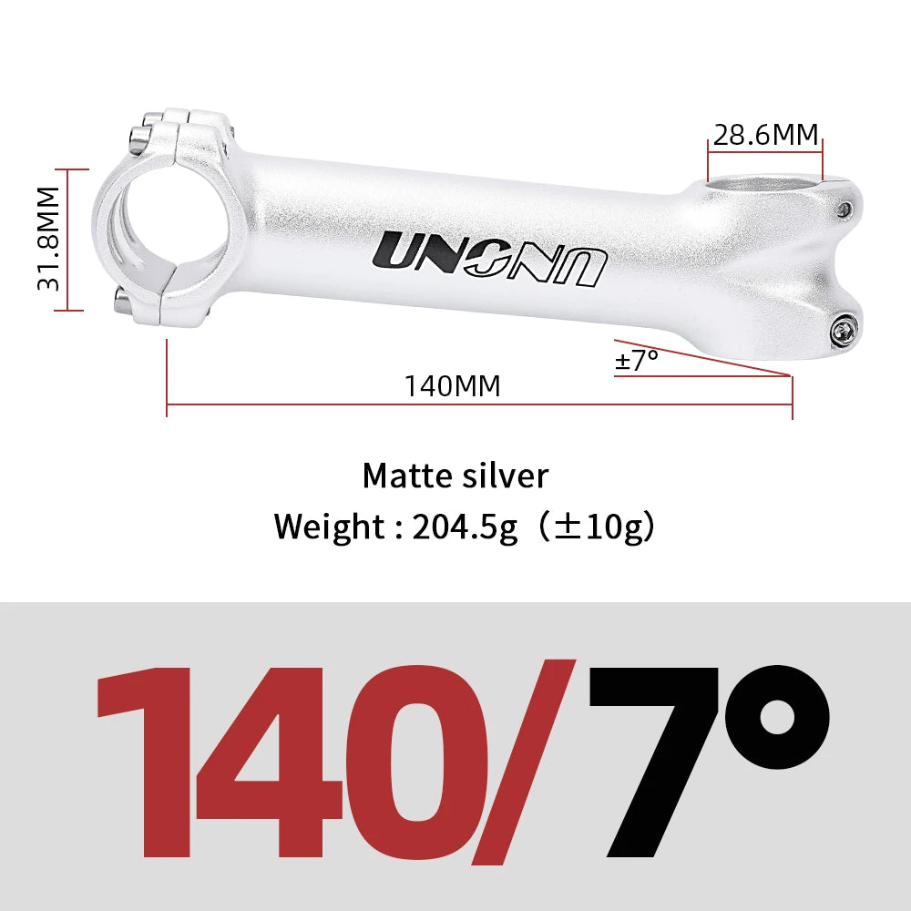 Kalloy UNO Stem 7/17 Long Bicycle Handlebar Stem 31.8mm Mtb Bike Table 140/150mm Road Power Steering Wheel Extension For Bicycl