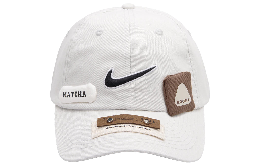 Nike Baseball Cap Castle, High Street, Trendy, Versatile, Minimalist, Acetate Fiber, Duckbill Cap, Unisex, White, FB5369-072
