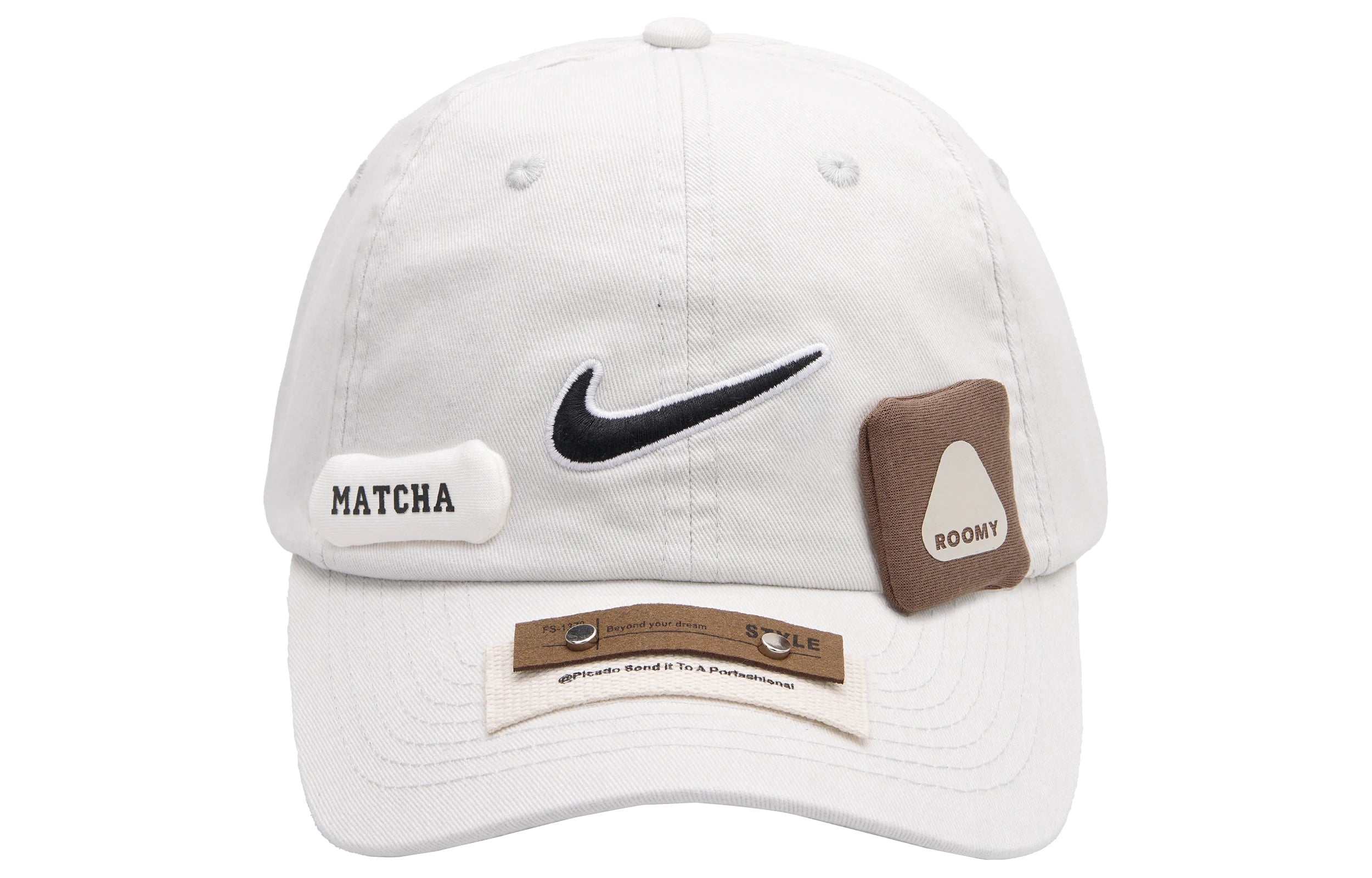 Nike Baseball Cap Castle, High Street, Trendy, Versatile, Minimalist, Acetate Fiber, Duckbill Cap, Unisex, White, FB5369-072