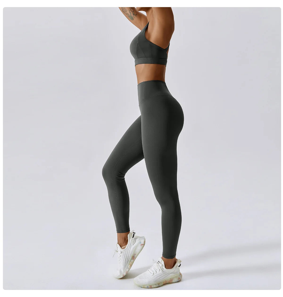 Women's Tracksuit 2PCS Fitness Suit Yoga Sets Sportswear Workout Sports Bra High Waist Leggings Gym Clothing Push Up Sports Suit