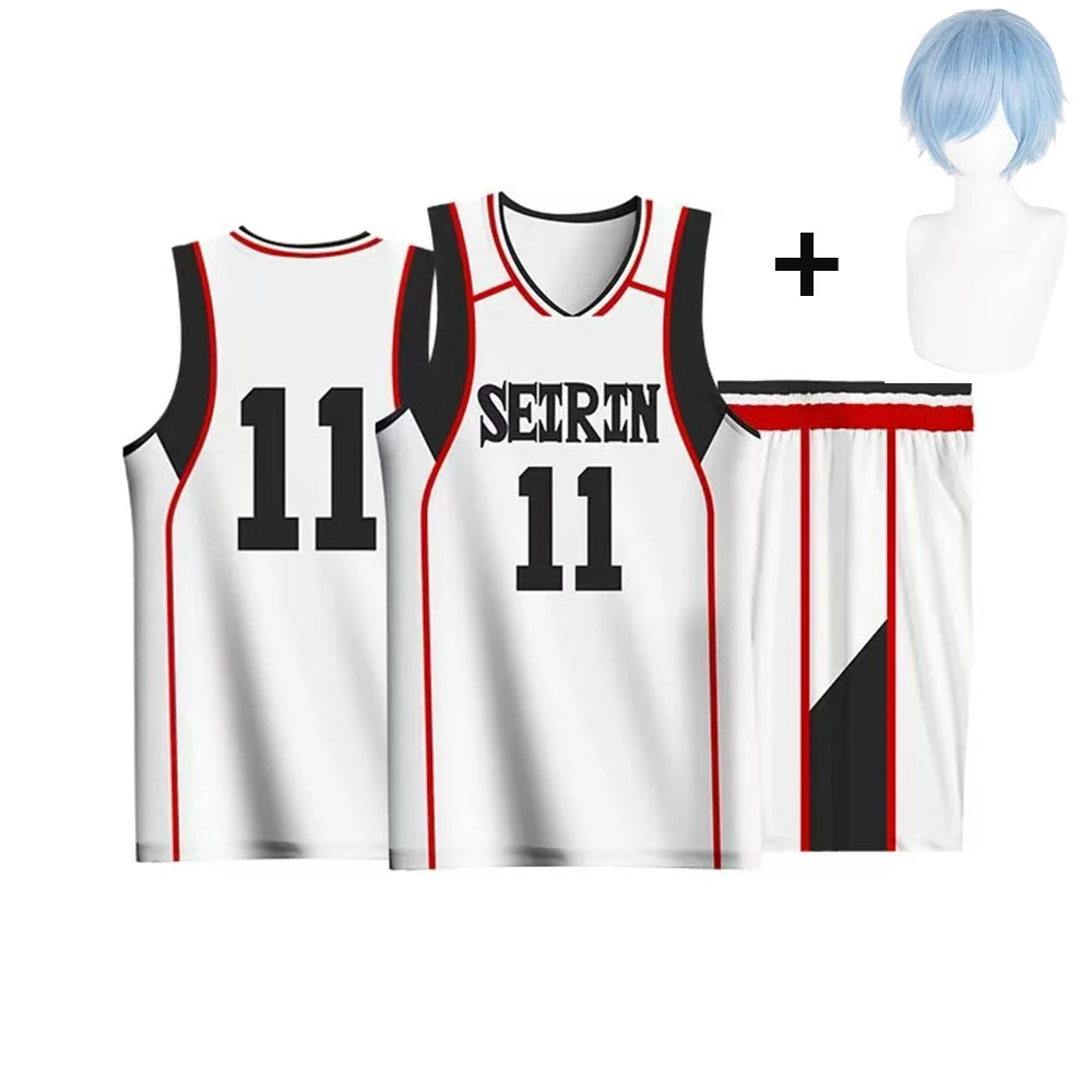 Kuroko Tetsuya Cosplay Anime Kuroko No Basket Cosplay Costume Wig Kagami Taiga Jersey SEIRIN Basketball 10 11 Jersey Sportswear