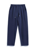 2026 New Cross-Border Autumn/Winter Cargo Pants, Solid Color, High Waist, Slimming Design, Pockets, Straight Leg, Wide Leg, Loos