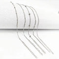 5 Pcs /set Silver plated Stainless Steel Anklet for women men Summer Beach Bracelet Accessories Jewelry Valentine's Day Gift