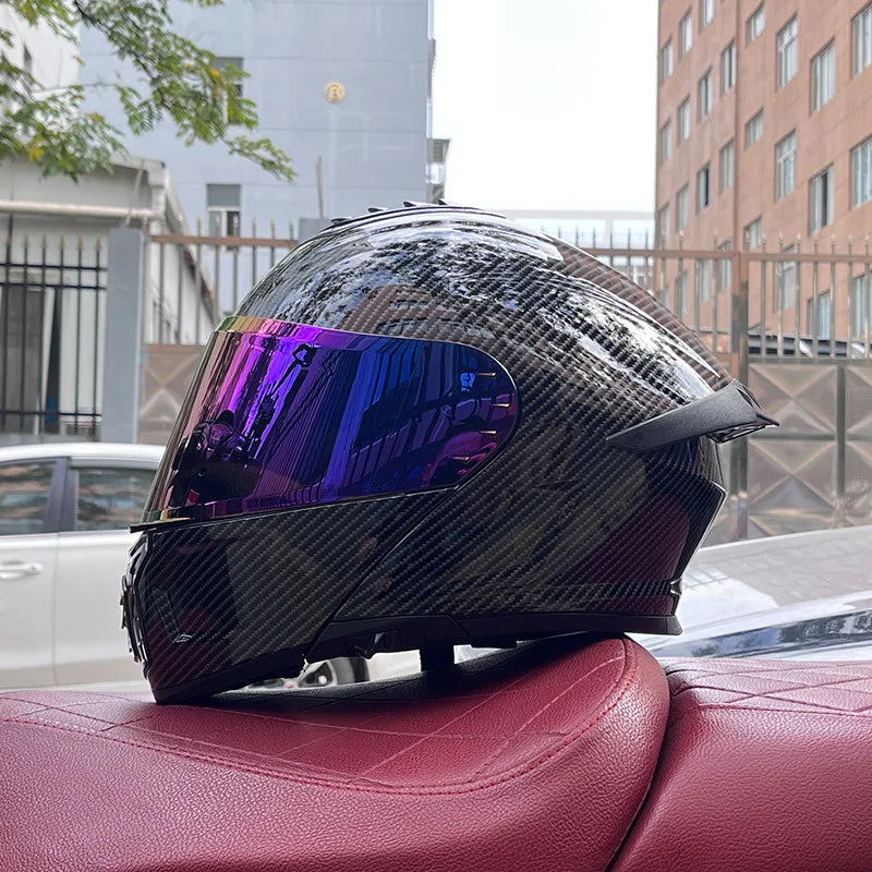 Orz-958 Motorcycle Helmet, Men's and Women's Open Face Helmet, Summer Dual Mirror Large Tail, Semi Fully Covered All Season