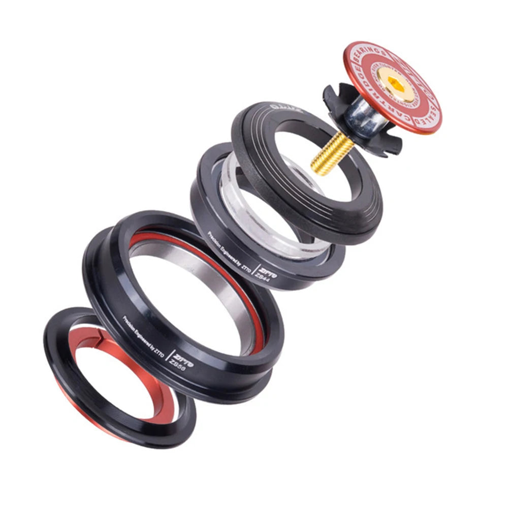 1 1/8"-1 1/2" 45 Degree Threadless Tapered Tube Fork Straight Tube ZS44 ZS56 Sealed Bearing Bicycle Headset Bike Headset