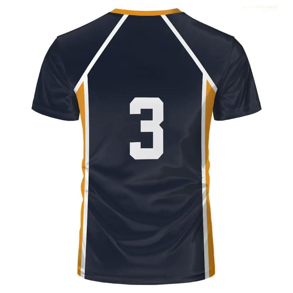 Anime Haikyuu Role Play Jersey Karasuno High School Volleyball Club Hinata Shoyo Kageyama Sportswear Jersey Unisex Crew Neck Top