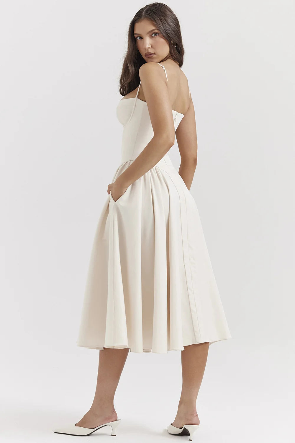 Summer Sexy Tube Top Waisted Camisole Dress Women Elegant Sleeveless Backless Pleated Female Party Evening Dresses