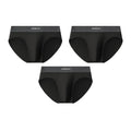 3Pcs Men’s Cotton Briefs No Fly Mid Waist U Convex Pouch Triangle Underpants Solid Color Breathable Summer Daily Underwear Male