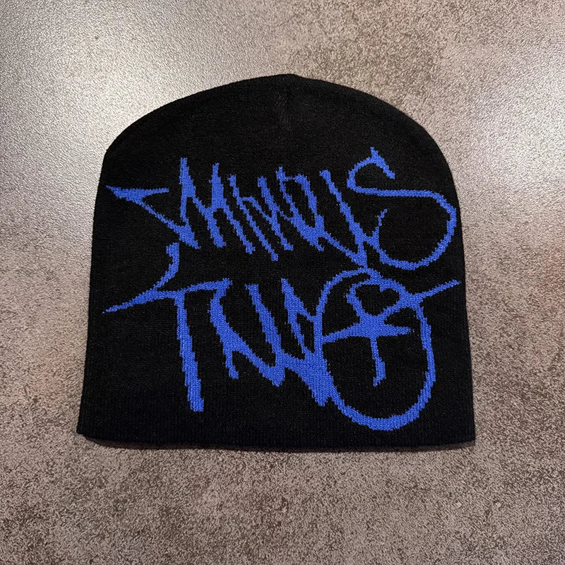 Letter Jacquard Knitted Hat Simple Trendy Men Women Y2k Winter Pop Harajuku Vintage Warm Hip Hop Unisex Fashion