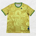 Summer Football Training Top Brazil Special Edition Jesus Black Grey Football Jersey Adult Children Outdoor Men Tshirts
