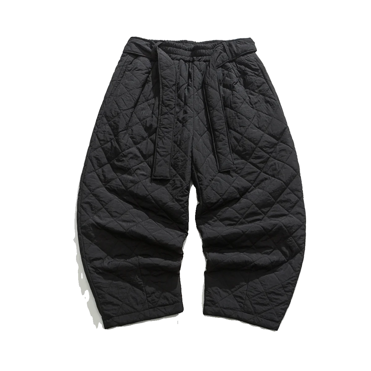 2024 Winter Thickened Cotton Padded Pants Men Casual Warm Trousers Ankle Length Pants Sportwear Solid Drawstring Sweatpants Man