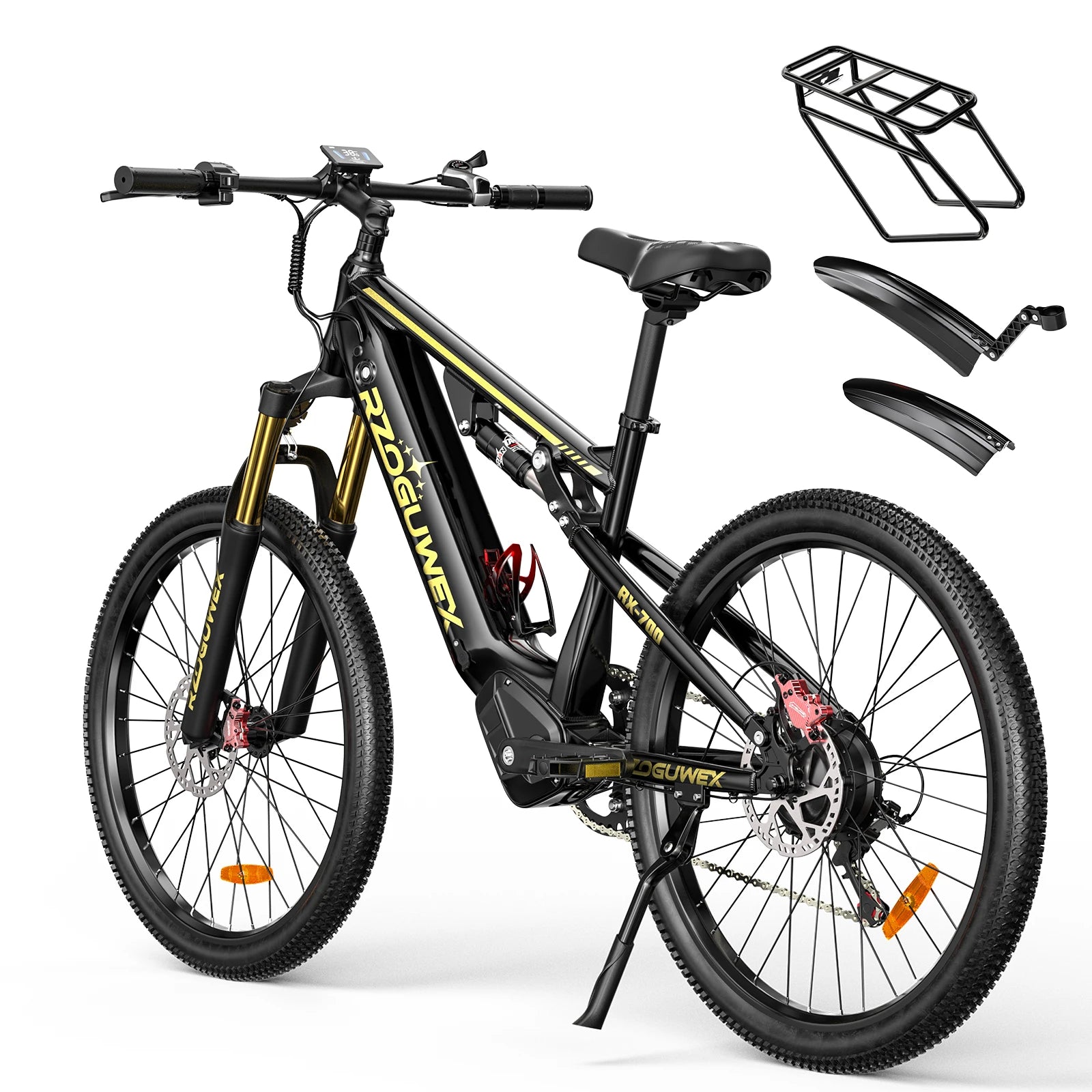RZOGUWEX RX700 Adult Electric Bicycle 500W Motor 48V 17.5Ah Battery Electric Bike 26-inch Tires Off-road E Bike