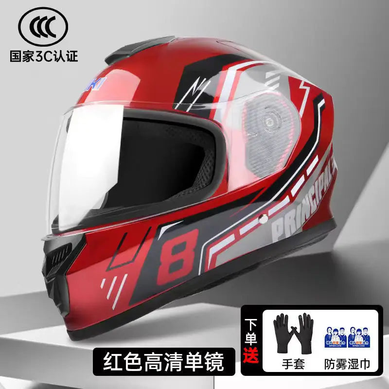 Universal Motorcycle Helmets Full-Face Helmets for Men and Women Electric Scooter Safety Helmets Casco De Moto