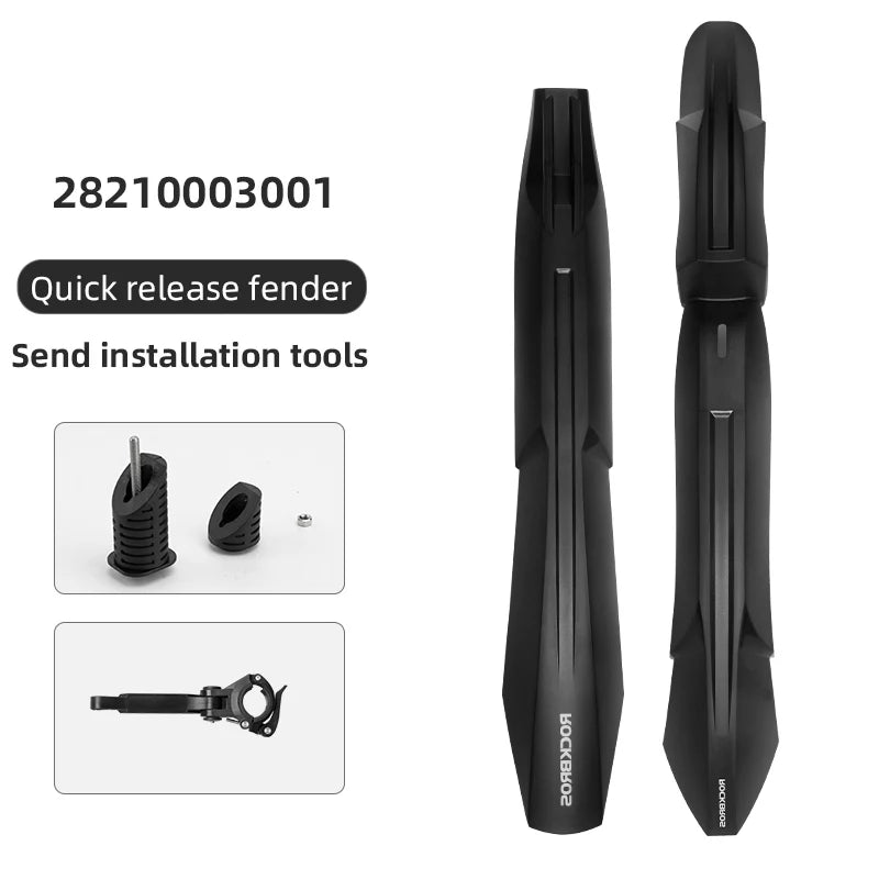 ROCKBROS Mountain Bike Mudguard Widen Quick Release 26-27.5 Inch Durable lnnovative Installation Fender Bicycle Accessories