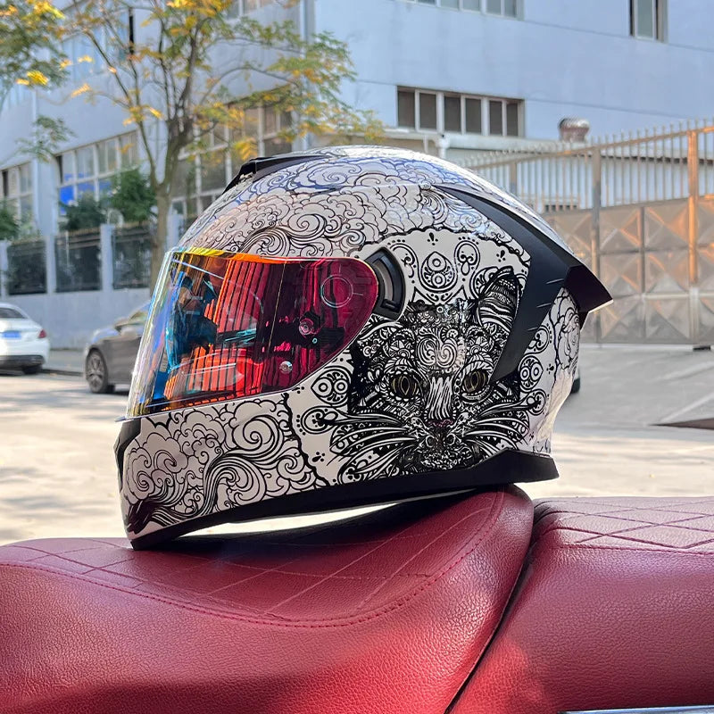 Motorcycle full Face Helmets for Men and Women Moto Racing helmet Adult safety helmet DOT certification