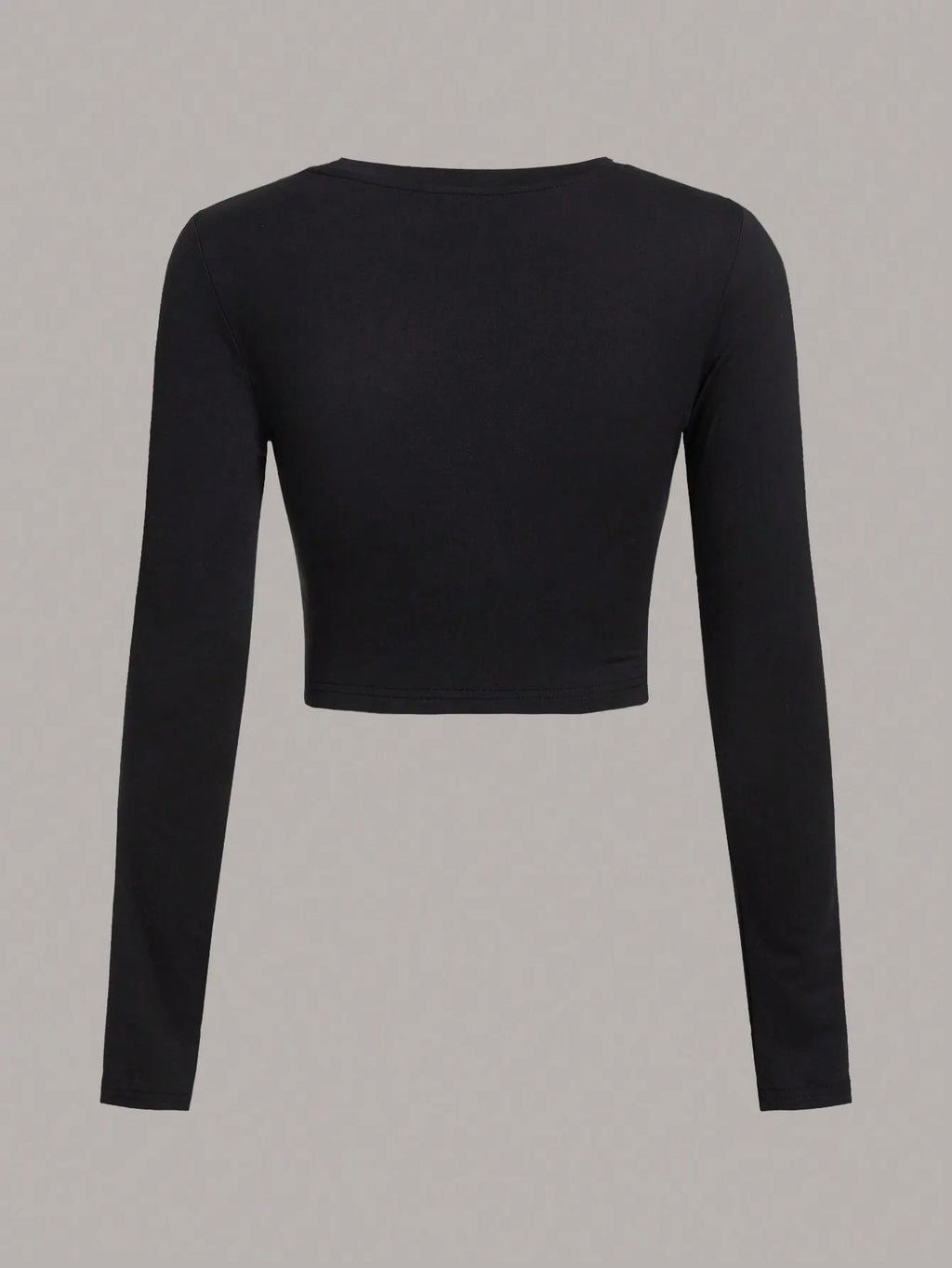 3 Pieces Solid color Woman T-shirt O-neck long Sleeve crop tops for women girls sexy street wear top tees