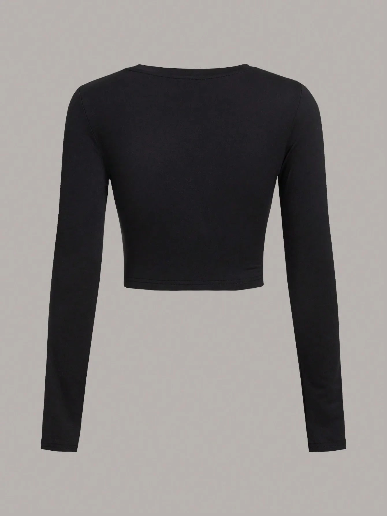 3 Pieces Solid color Woman T-shirt O-neck long Sleeve crop tops for women girls sexy street wear top tees