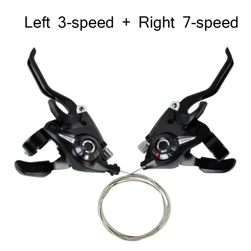 Bike Derailleurs 3x7 21 Speed Switch MTB Bicycle Shifter Levers Brake with Shift Cable Cycling Disc Handle for Bike Trekking