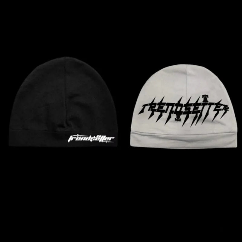 Y2K Aesthetic Fashion Simple Letters Embroidered Men Women Couples Hat Winter Outdoor Hip Hop Rock Streetwear Casual Warm Beanie
