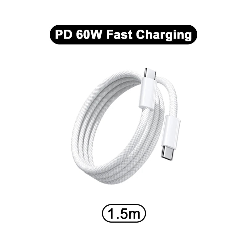 PD 30W Fast Charger Power Adapter For iPhone 17 Pro Max USB Type C To C Fast Charging Cable For iPhone Air 16e 15 Quick Charging