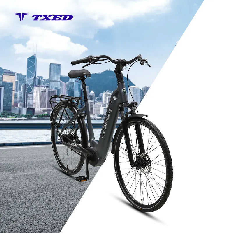 TXED Electric City Bike36V/20Ah Lithium Battery Mid Moto Nexus 8S Hydraulic Disc Brake Dutch Electric City Bike