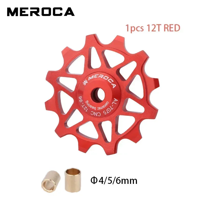 12 14T Road Bike Ceramic Bearing Pulley 8V 9V 10V 11v Rear Derailleur Guide Wheel for Sram Shimano Mountain Bike Derailleur