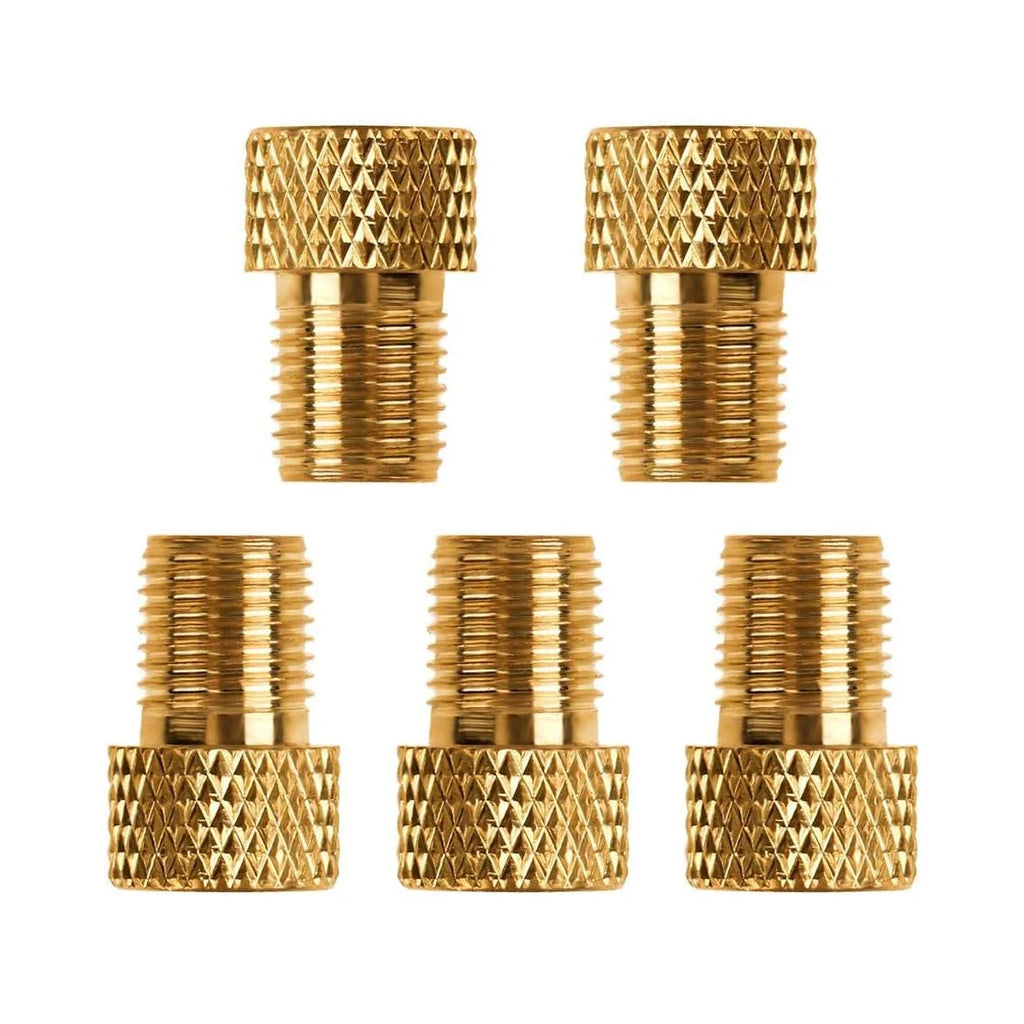Bicycle Presta To Schrader Adapter Bike Tire Valve Adapter Copper Golden Bicycle Pump Tire Valve Connectors F/V To A/V Converter