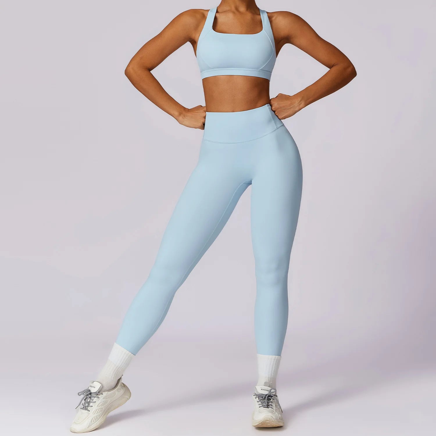 Women's Tracksuit 2PCS Fitness Suit Yoga Sets Sportswear Workout Sports Bra High Waist Leggings Gym Clothing Push Up Sports Suit